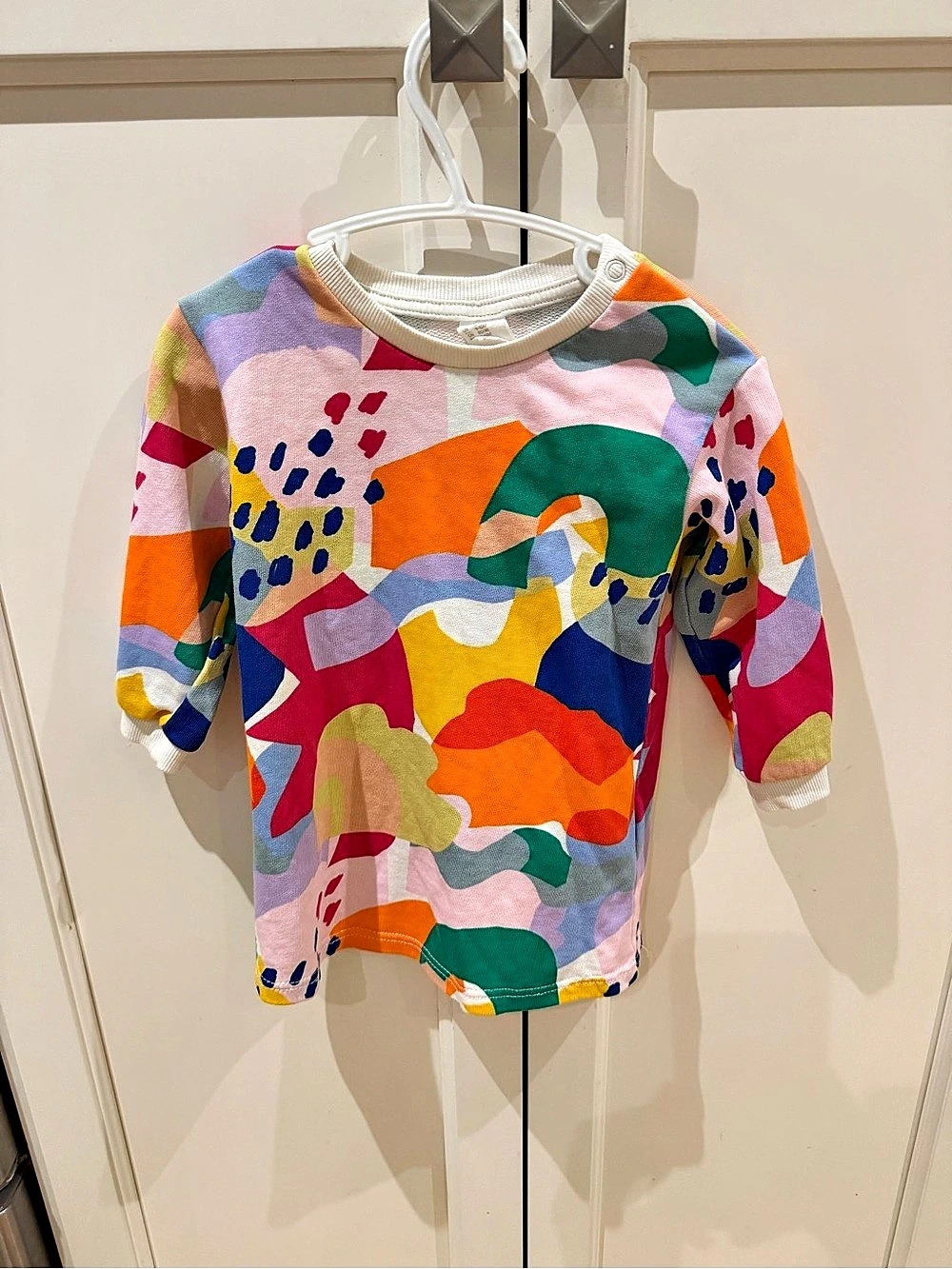 H&M Abstract Print dress Long Sleeve Size 12M